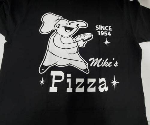 Mike's Pizza (Men's Black/White T-Shirt)