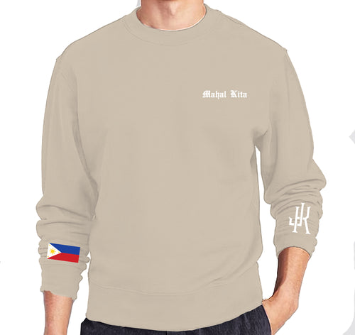 Mahal Kita Crewneck Sweatshirt- Sand