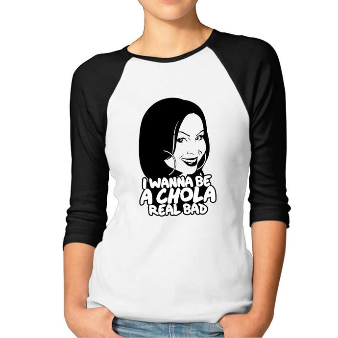 Wanna Be Unisex Black/White Raglan