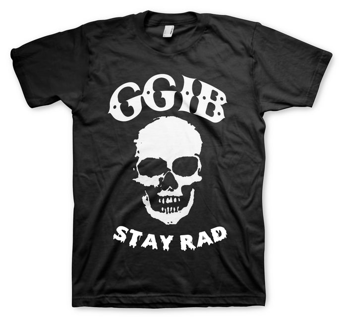 GGIB Stay Rad Skull Men's Black T-Shirt