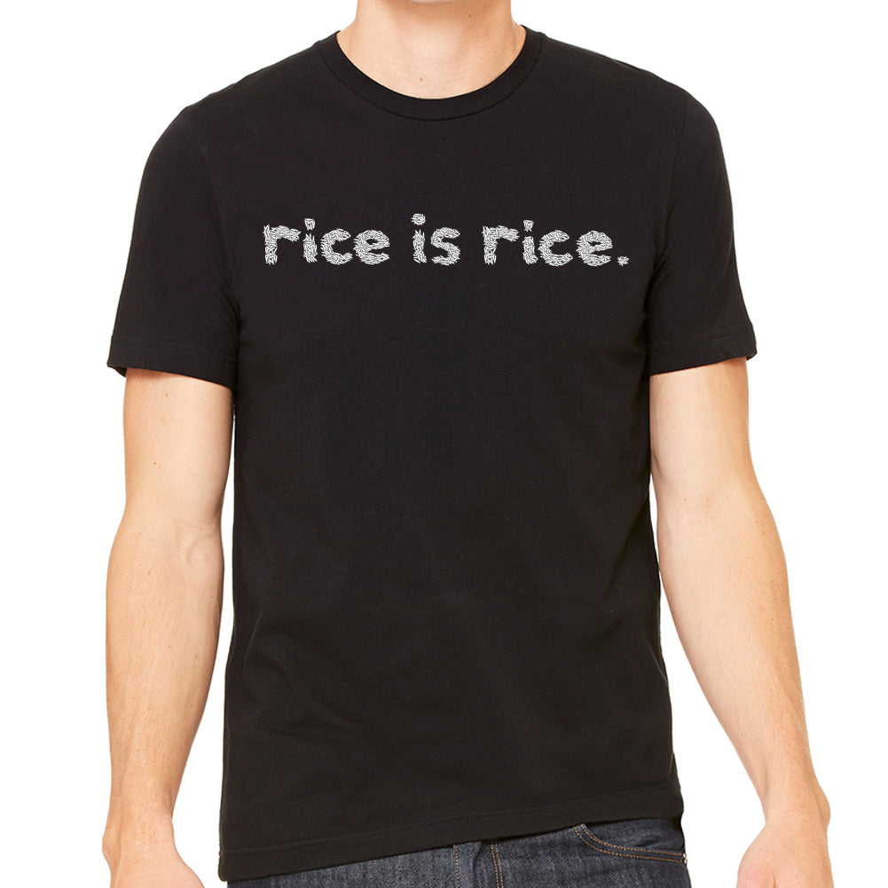 Rice is Rice Men's Black T-Shirt