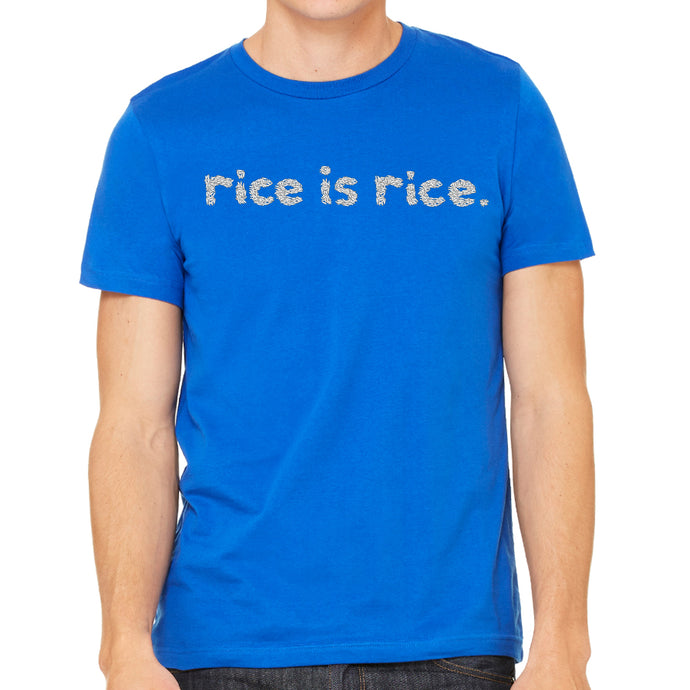 Rice is Rice Men's Blue T-Shirt