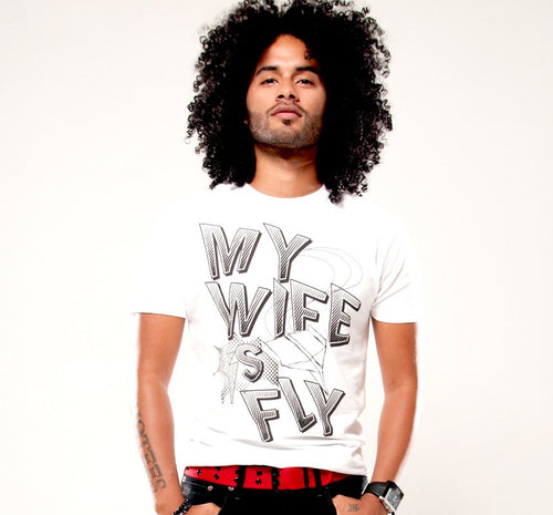 My Wife Is Fly Men's White T-shirt