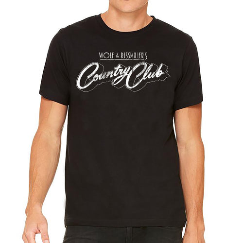 Wolf and Rissmiller's Country Club Men's Black T-Shirt