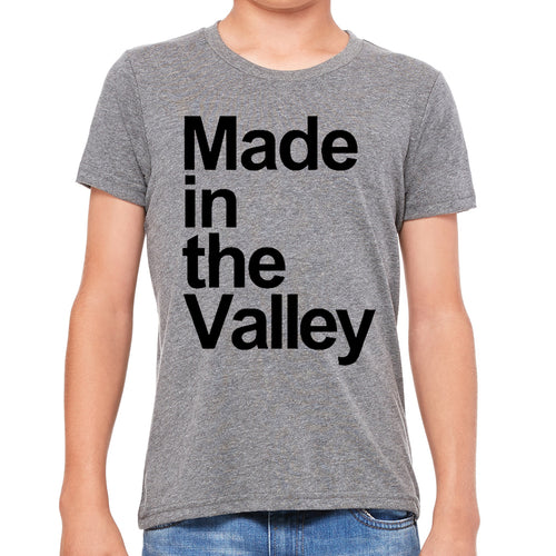 Made in The Valley Tri Blend Grey Youth Tee