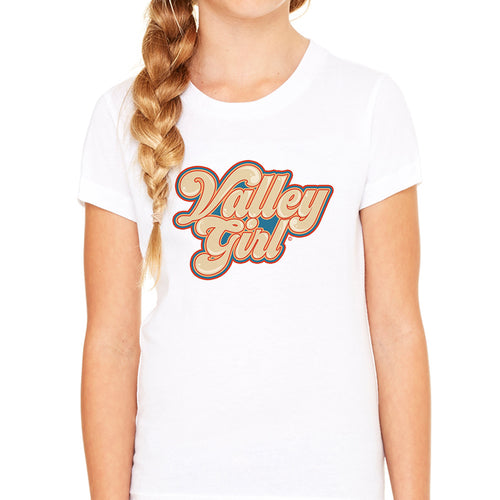 Valley Girl Script White Youth Tee