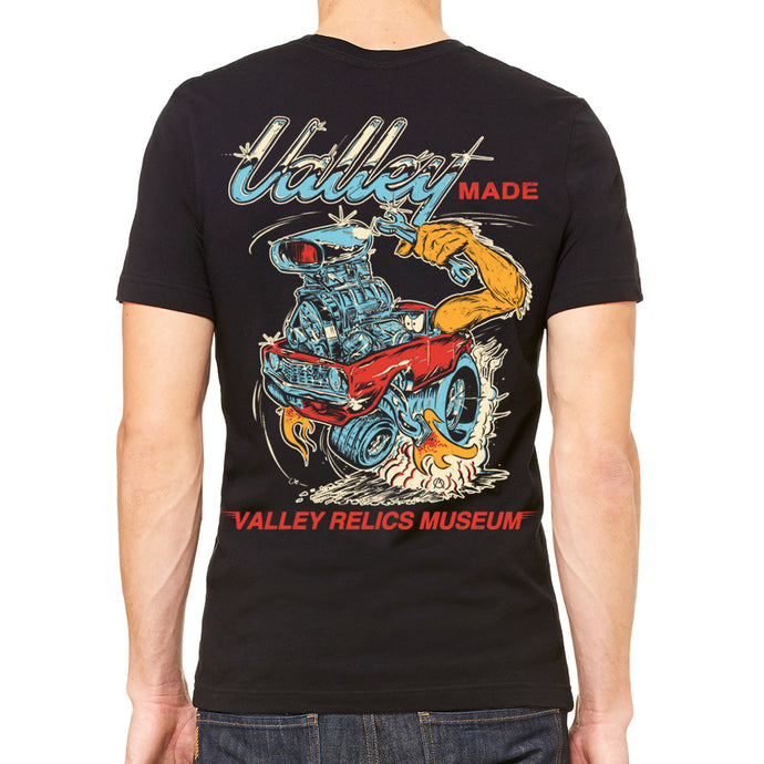 Valley Made Hot Rod Men's Black Tee