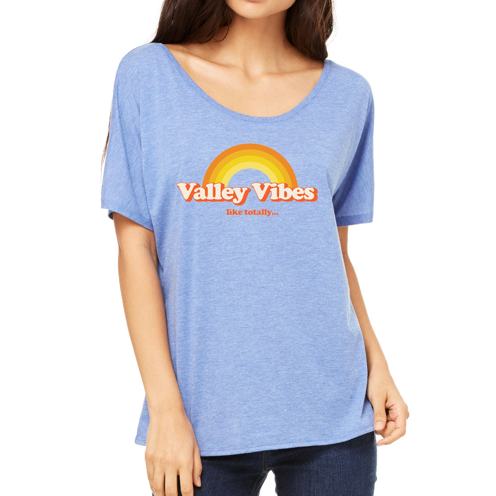 Valley Vibes Women's Blue Scoop Tee