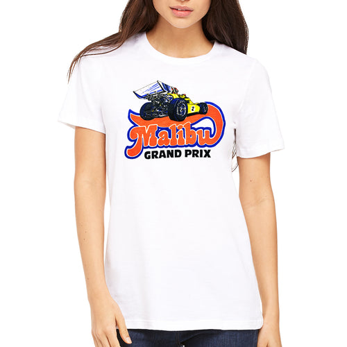 Malibu Grand Prix Logo 2.0 Women's White T-Shirt