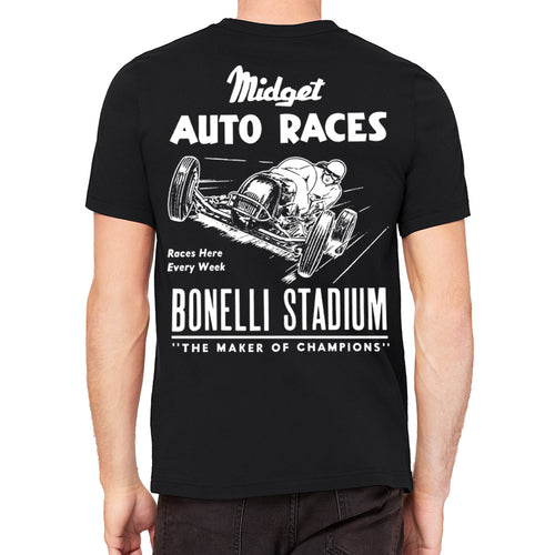 Midget Auto Races Men's Black T-Shirt