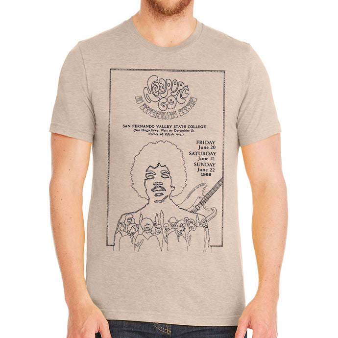 Newport 69 Jimi Hendrix Natural Men's T-Shirt