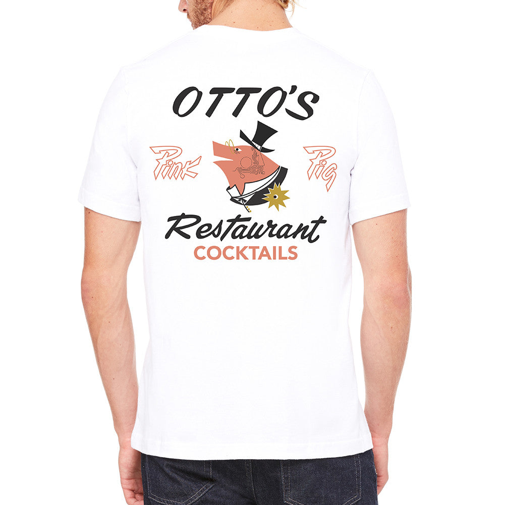 Otto's Pink Pig White Men's T-Shirt