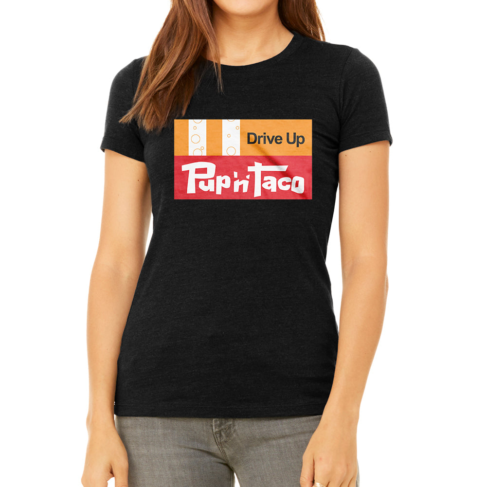 Pup N Taco Women's Black T-Shirt