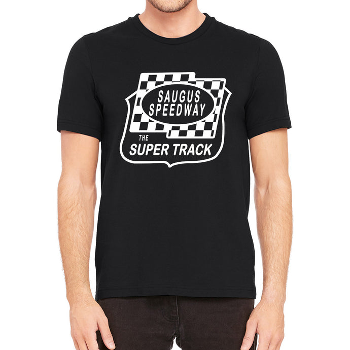 Saugus Speedway Super Track Black Men's T-Shirt
