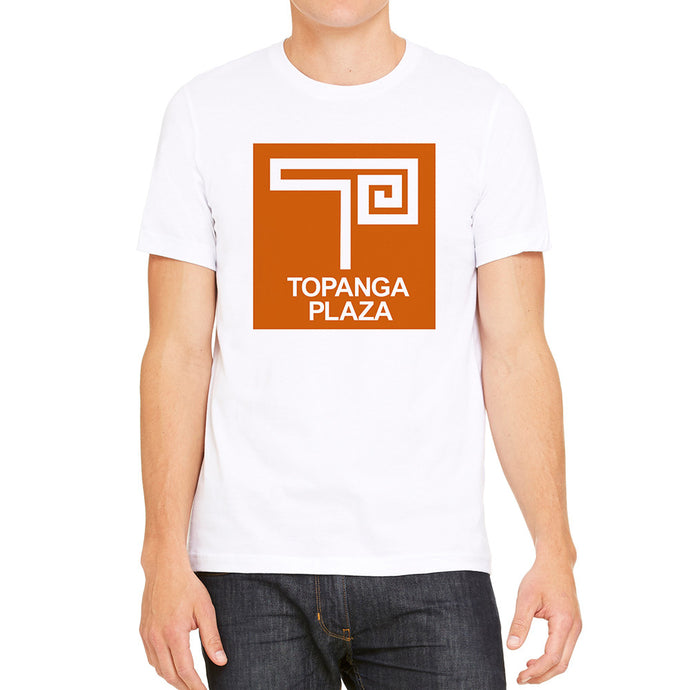 Topanga Plaza Retro White Men's T-Shirt