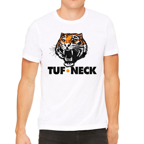 TUFF Neck Tigers White Men's T-Shirt